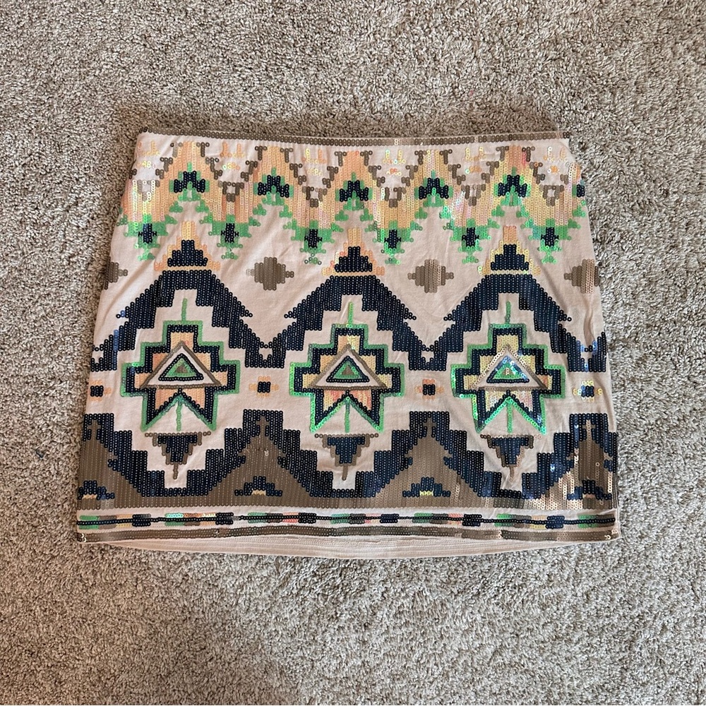 Express sequin mini skirt